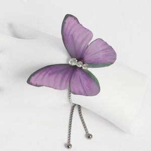Purple Fashion Butterfly Adjustable Bracelet